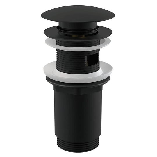 Alca - Wash-basin click/clack waste 5/4' with overflow (A392BLACK)