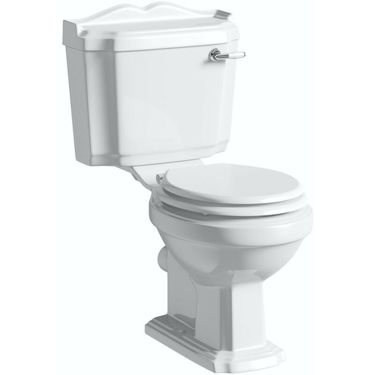 Orchard Winchester close coupled toilet with painted wood seat white - White