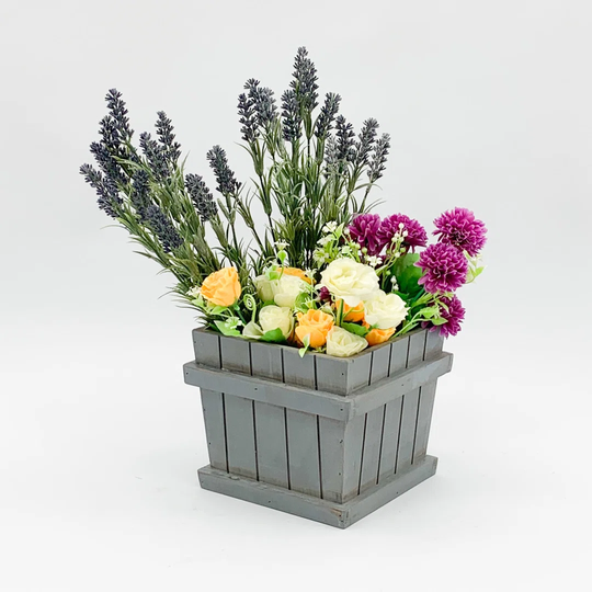 Janda Rectangular Pedestal Solid Wood Box