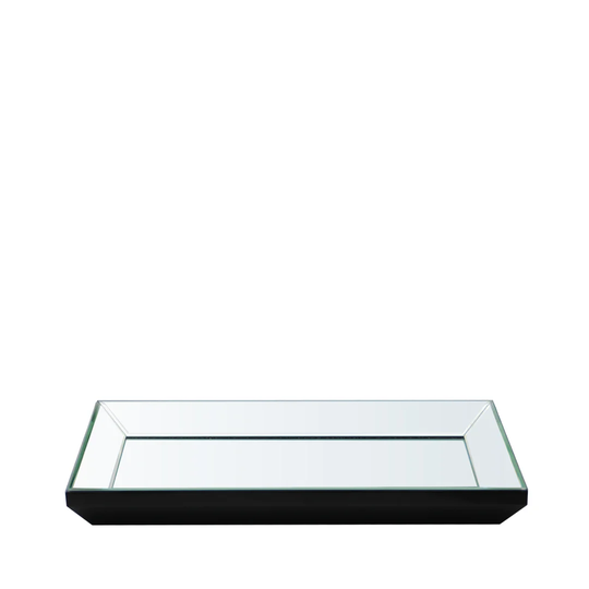 Stephenson Glass Framed Wall Mounted Accent Mirror in Silver
