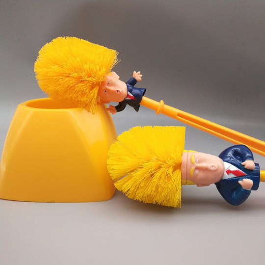2pcs Household Donald Trump Toilet Brush Family Hotel Toilet Cleaning Tool Toilet Brush Cleaning Accessories