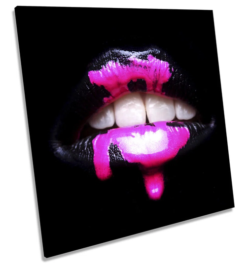 Fashion Lips Modern - Wrapped Canvas Photograph