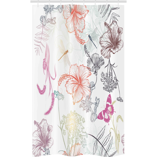 Ilvis 8 Piece Polyester Shower Curtain Set + Hooks
