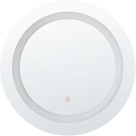 Beliani - Modern led Round Wall Mirror Bedroom Bathroom ø 58 cm Silver Selune - Silver