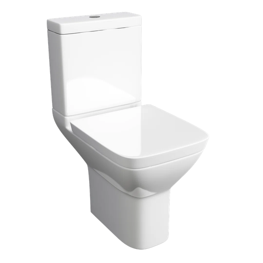 K-Vit Project Square Toilet & Cistern with Soft Close Seat