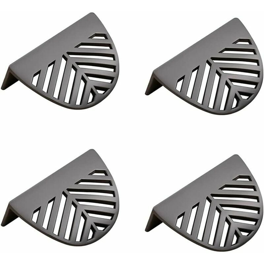 Morejieka - 4Pcs Handle Door Knob Leaf Shape Brass Cabinet Handle for Drawer Cabinet Kitchen Cabinet