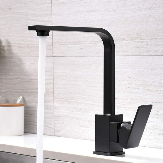 360° Swivel Kitchen Faucet - Black