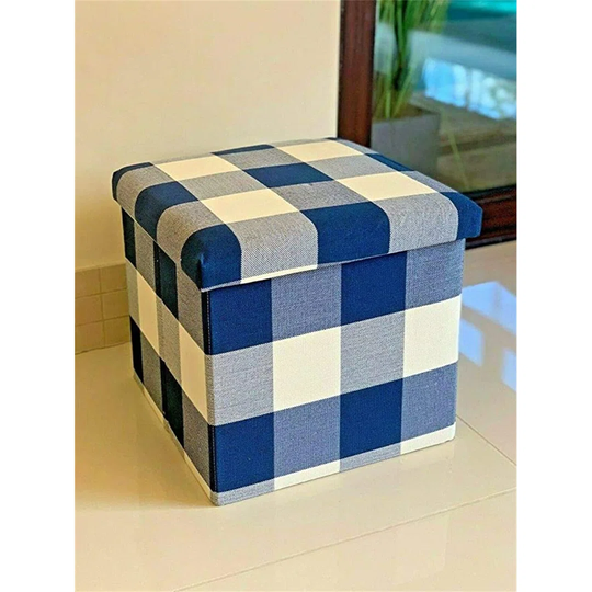 Rabinowitz 38Cm Wide Square Gingham Storage Ottoman