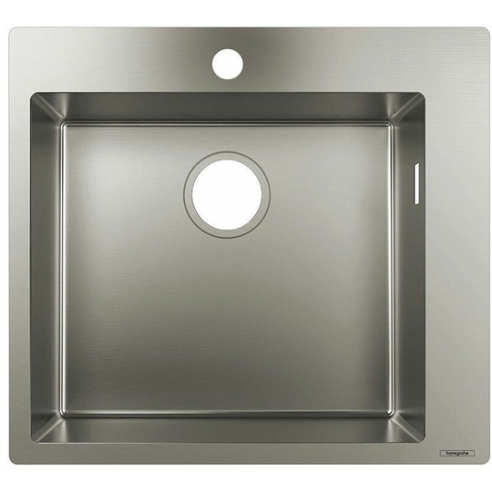 Hansgrohe - S71 Kitchen Sink Single Bowl Stainless Steel Inset Integrated 550x500 - Silver