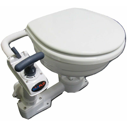 Manual Marine Toilet White - Boat Yacht Narrowboat Motorhome