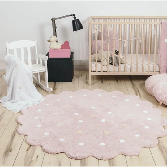 Keks Hand Tufted Cotton Pink Rug