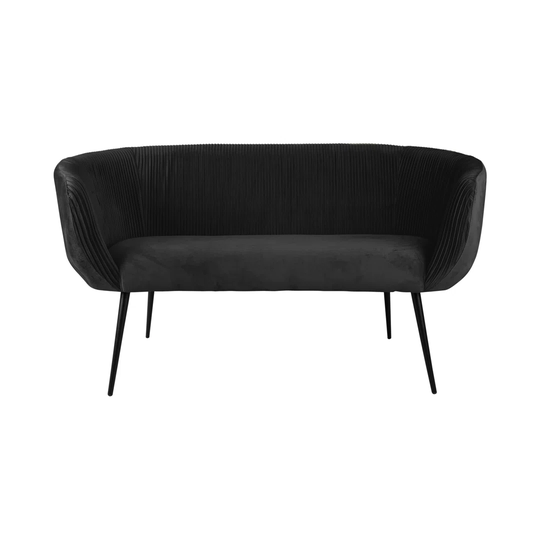 142Cm Velvet Round Arm Sofa