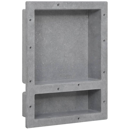 Vidaxl - Shower Niche with 2 Compartments Matt Grey 41x51x10 cm Grey