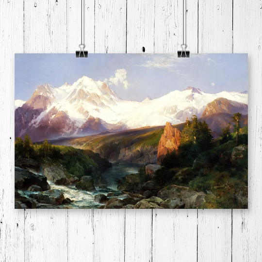 'Teton Range' by Thomas Moran Graphic art