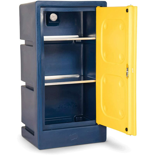 Chemcube cabinet Durable plastic chemical cabinet 695x515x1310 - Armorgard