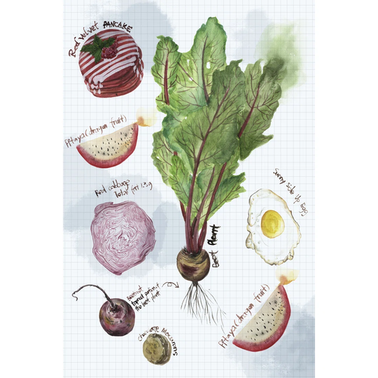Food Sketches II by Melissa Wang - Wrapped Canvas Painting