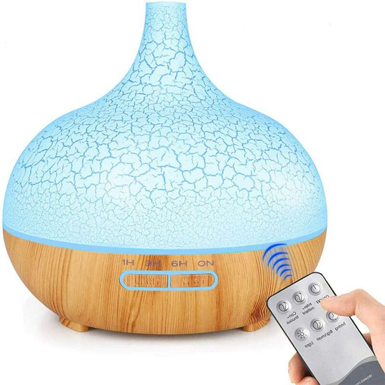 Ilovemilan - Diffuser 400ML Essential Oils Aromatherapy Diffusers Wood Grain Humidifier Electric Ultrasonic Air Aroma Diffuser
