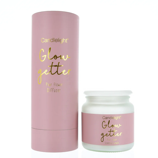 2 Piece Glow-Getter Gorgeous Scented Jar Candle & Diffuser Set