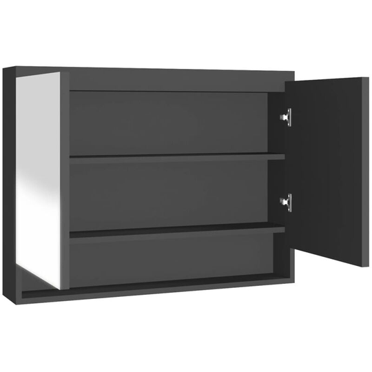 Vidaxl - Bathroom Mirror Cabinet 80x15x60 cm mdf Anthracite Anthracite