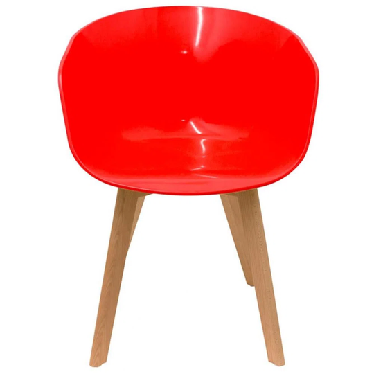 Armchair With Wooden Legs Glossy