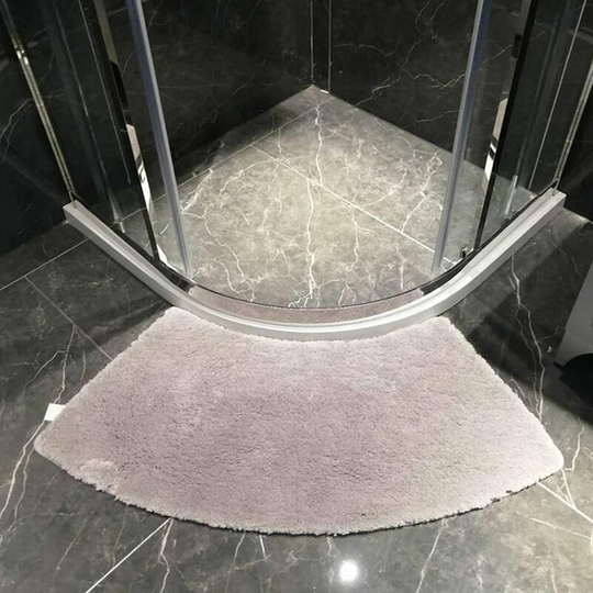 Perlerare - Bathroom Mat, Small Quadrant Rounded Shower Mat, Super Absorbent Non-Slip Comfortable Bath Mat Bath Screen.