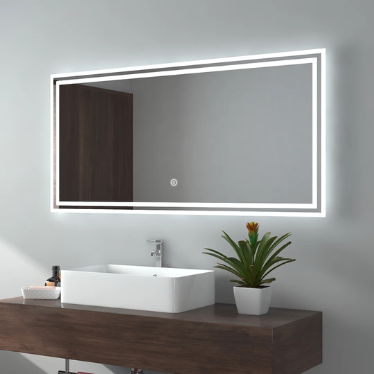 Lighted Wall Mounted Bathroom Mirror