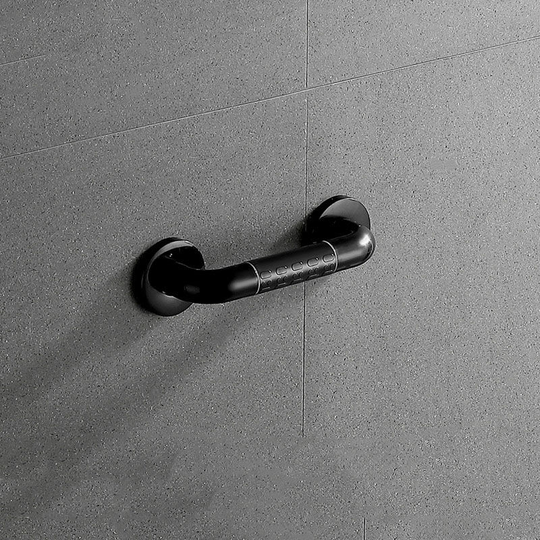 Toilet Grab Bar Wall Handle SUS304 inox Bath Handle Towel Holder - 300mm (black)
