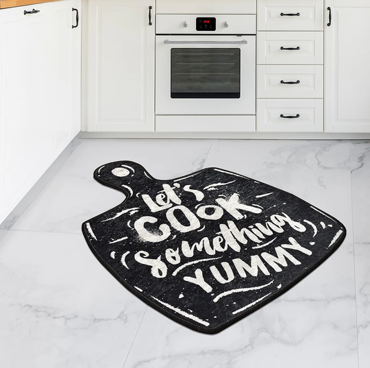 Zarate Lets Cook Shaggy Black Rug