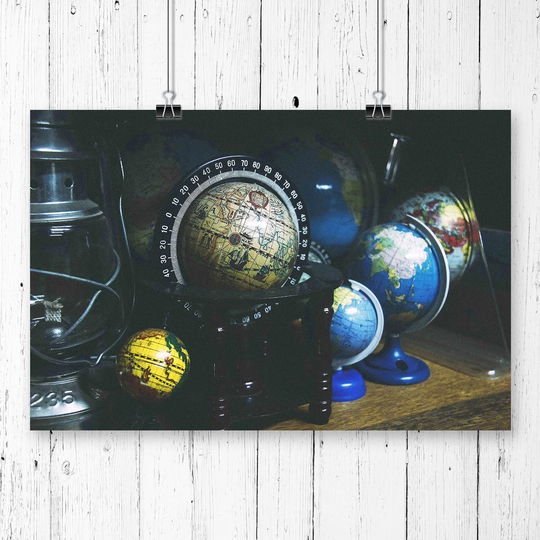'Globe World Map' Graphic Art