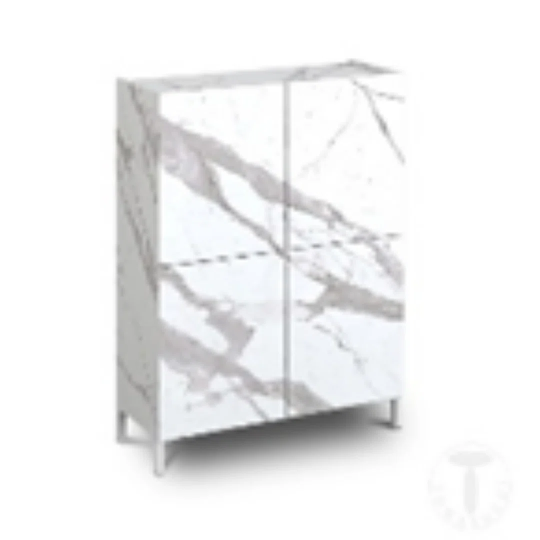 High cabinet Eddy White Marble
