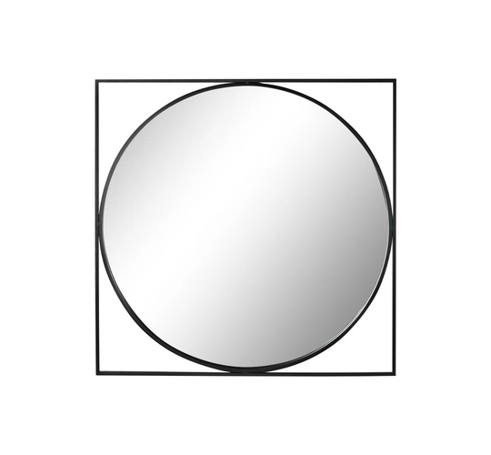 Emerich Round Metal Framed Wall Mounted Accent Mirror