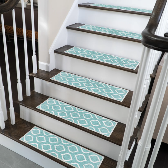 Drop Design Non-Slip Light Teal Stair Tread
