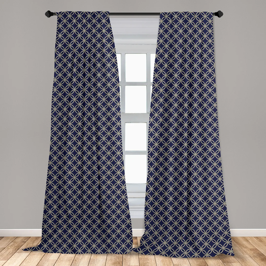 Chyna Oriental Round Shapes Room Darkening Sliding Panels