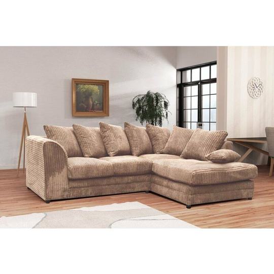 Darcey Right Hand Facing Corner Sofa - Coffee