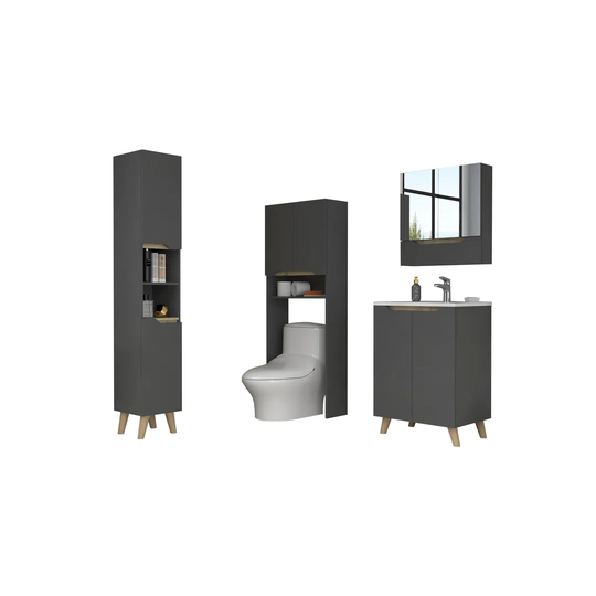 Genele 4 Piece Bathroom Furniture Suite