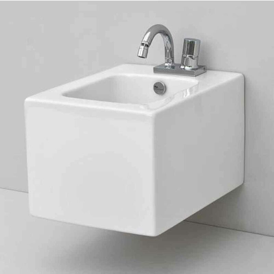Tavo Wall Hung Bidet - 370mm Wide - 1 Tap Hole - White - 95.079 - White - Eastbrook