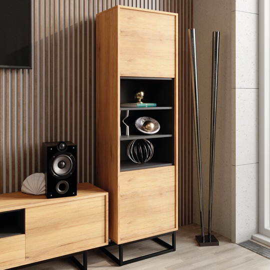 Display Cabinet Sideboard Cabinet Cupboard tv Stand Living Room Oak - oak & oak