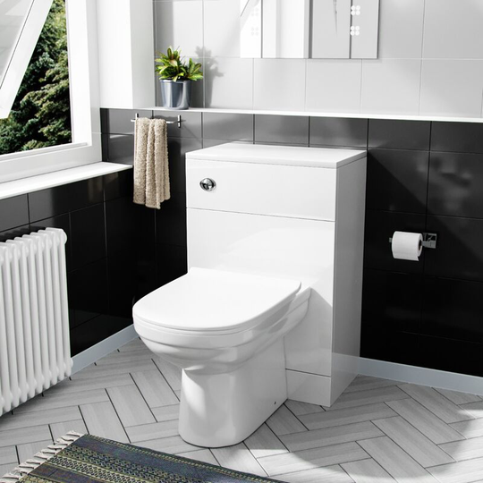 Neshome - Benson 500mm wc Unit & btw Curved Toilet Pan