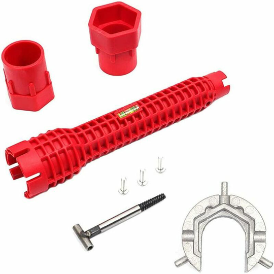 Multifunction Sink Installation Tool, Faucet Clamp Wrench, Faucet Repair Tool, for Toilet Bowl Sink Faucet Bathroom Kitchen Plumbing-