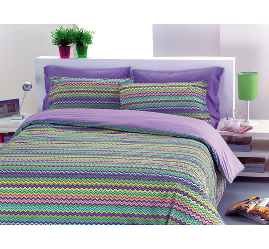 Bronwyn Purple/Green 152 TC Duvet Cover Set