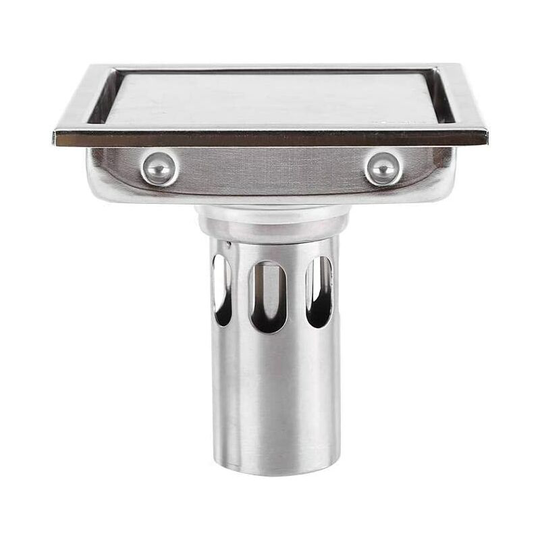 Gift - Floor Drain Square Shower Drain 110mm Stainless Steel 304 Floor Drain Hair Strainer Tile Insert Anti Clog Anti Smell For Kitchen Bathroom Wide