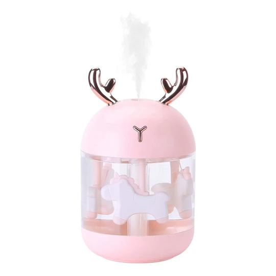 Ilovemilan - Mini Air Humidifier, Portable Home Air Humidifier, usb Desktop Humidifier Waterless Auto Shut-off for Home Bedroom Office (Pink)