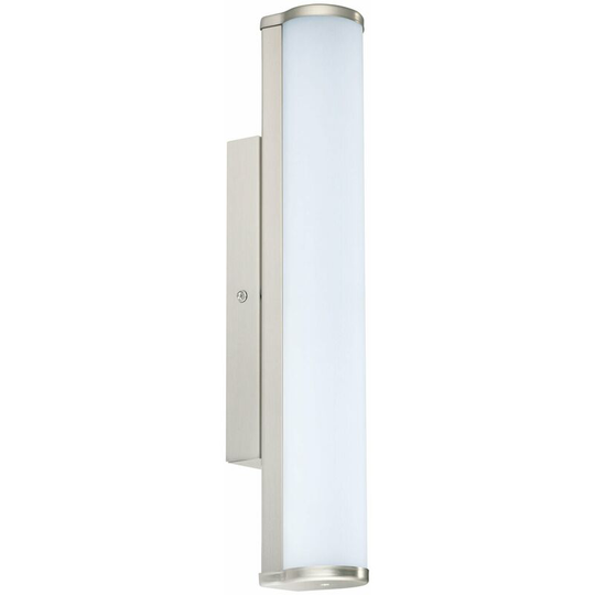 Wall/Mirror Light Colour Satin Nickel Shade White Satin Glass Bulb led 8W