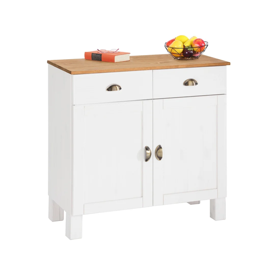 Scoville 85 Cm Wide 2 Drawer Pine Solid Wood Sideboard