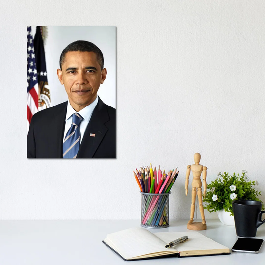 Barack Obama (1961- ) by Pete Souza - Wrapped Canvas Photograph