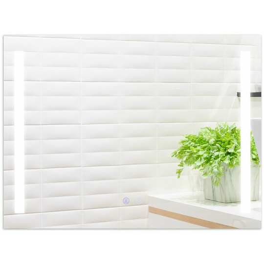 80x 60CM Anti-Fog led Bathroom Mirror Hanging Vanity Makeup Mirror led Lighted