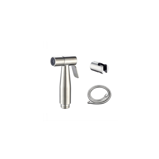 Toilet with Hand Shower - Bidet Hand Sprayer - Shower Head Toilet with Hose + Stainless Steel Support