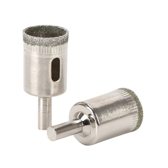 BR-Vie 2pcs Diamond Drill Bit Hole Saw Diamond Core Bit for Glass Marble Ceramic Tile Silver Tone 28mm