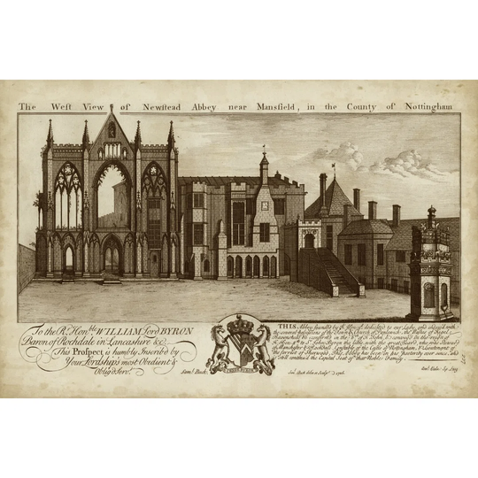 View of Newstead Abbey by Nathaniel Buck - Wrapped Canvas Art Prints