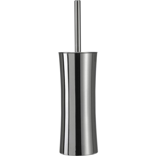 Toilet Brush With Freestanding Polished Steel Curvy Holder - Croydex